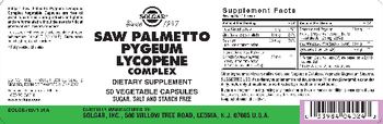 Solgar Saw Palmetto Pygeum Lycopene Complex - supplement