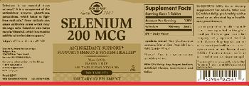 Solgar Selenium 200 mcg - supplement
