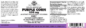 Solgar South American Purple Corn 550 mg - supplement