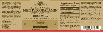 Solgar Sublingual Methylcobalamin 1000 mcg - supplement