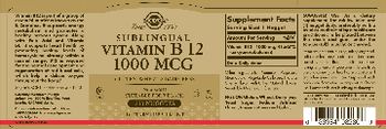 Solgar Sublingual Vitamin B 12 1000 mcg - supplement