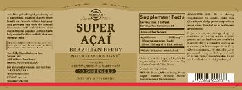 Solgar Super Acai - supplement