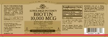 Solgar Super High Potency Biotin 10,000 mg - supplement