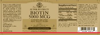 Solgar Super Potency Biotin 5000 mcg - supplement