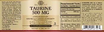 Solgar Taurine 500 mg - supplement