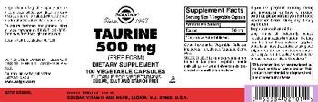 Solgar Taurine 500 mg - supplement