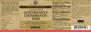 Solgar Triple Strength Glucosamin Chondroitin MSM - supplement