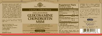 Solgar Triple Strength Glucosamine Chondroitin MSM - supplement