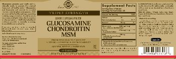 Solgar Triple Strength Glucosamine Chondroitin MSM - supplement