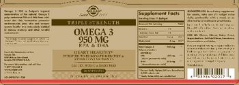Solgar Triple Strength Omega 3 950 mg - supplement