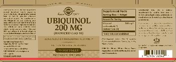 Solgar Ubiquinol 200 mg - supplement