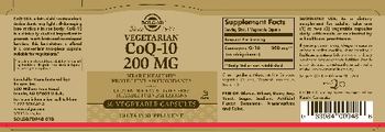 Solgar Vegetarian CoQ-10 200 mg - supplement