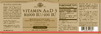 Solgar Vitamin A & D 3 10,000 IU/400 IU - supplement