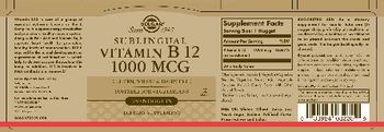 Solgar Vitamin B 12 1000 mcg - supplement