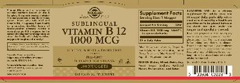 Solgar Vitamin B12 1000 mcg - supplement