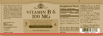 Solgar Vitamin B6 100 mg - supplement
