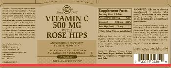 Solgar Vitamin C 500 mg With Rose Hips - supplement