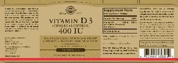 Solgar Vitamin D3 400 IU - supplement