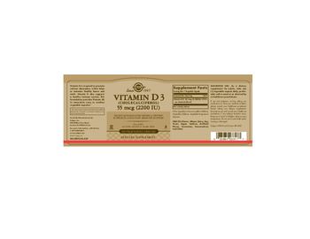 Solgar Vitamin D3 55 mcg - supplement