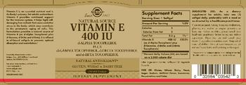 Solgar Vitamin E 400 IU - supplement