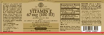 Solgar Vitamin E 67 mg - supplement