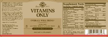 Solgar Vitamins Only - supplement