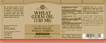 Solgar Wheat Germ Oil 1130 mg - supplement