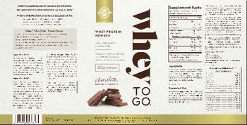 Solgar Whey To Go Chocolate - supplement