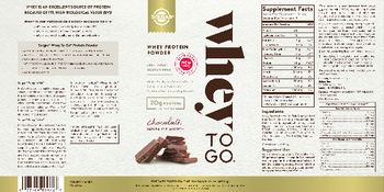 Solgar Whey To Go Chocolate - supplement