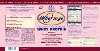 Solgar Whey To Go Cross-Flow Micro-Filtered Whey Protein Powder Natural Strawberry Flavor - supplement