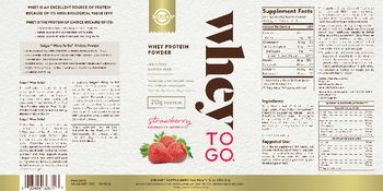 Solgar Whey To Go Natural Strawberry Flavor - supplement
