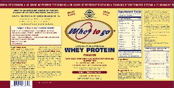 Solgar Whey To Go Protein Powder Vanilla Naturally Flavored - supplement