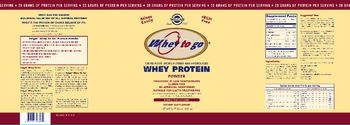 Solgar WheyTo Go Whey Protein Powder Natural Vanilla Flavor - supplement