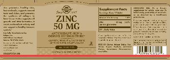 Solgar Zinc 50 mg - supplement