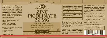 Solgar Zinc Picolinate 22 mg - supplement