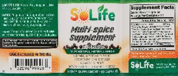 SoLife Multi-spice Supplement with Piperine - supplement