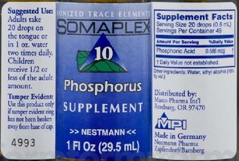 Somaplex 10 Phosphorus - supplement