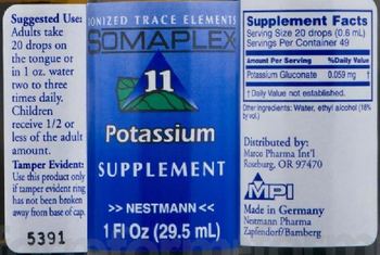 Somaplex 11 Potassium - supplement
