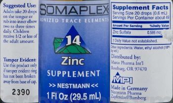 Somaplex 14 Zinc - supplement