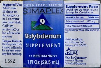 Somaplex 9 Molybdenum - supplement