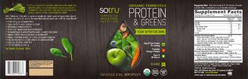 SoTru Organic Fermented Protein & Greens Vegan Superfood Shake - supplement