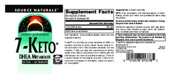 Source Naturals 7-Keto 50 mg - supplement