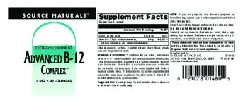 Source Naturals Advanced B-12 Complex 5 mg - supplement