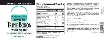 Source Naturals Advanced Triple Boron with Calcium - supplement