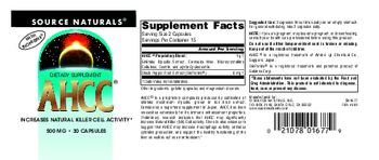 Source Naturals AHCC 500 mg - supplement
