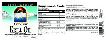 Source Naturals ArcticPure Krill Oil - supplement