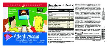 Source Naturals Attentive Child Sweet & Tart - supplement