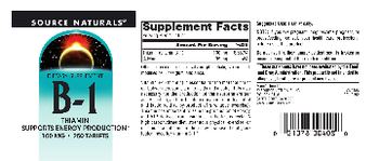 Source Naturals B-1 100 mg - supplement
