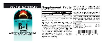 Source Naturals B-1 100 mg - supplement