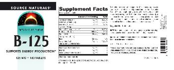 Source Naturals B-125 - supplement